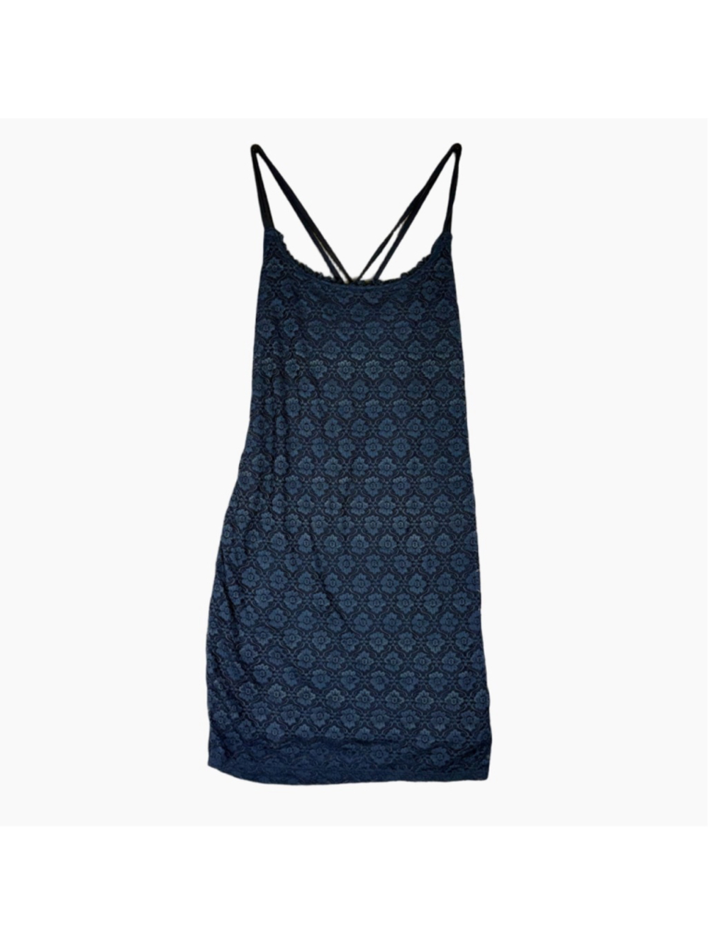 Hollister navy lace mini dress coquette Y2K strappy bodycon slip dress